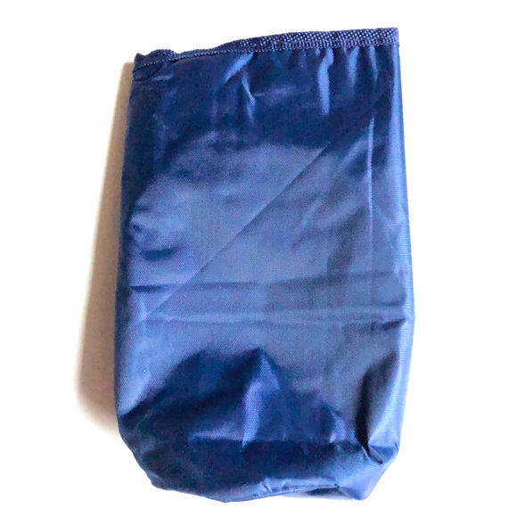 3/$15 NEW Lunch + Thermal Bottle Bag Carrier Insulated Drawstring Navy Blue NWOT - Picture 3 of 13